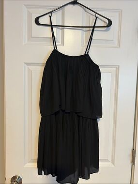 Black Spaghetti-Strap Romper